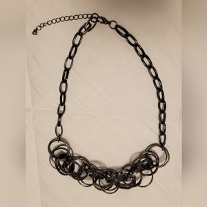 Chunky Multi-Ring Metal Necklace